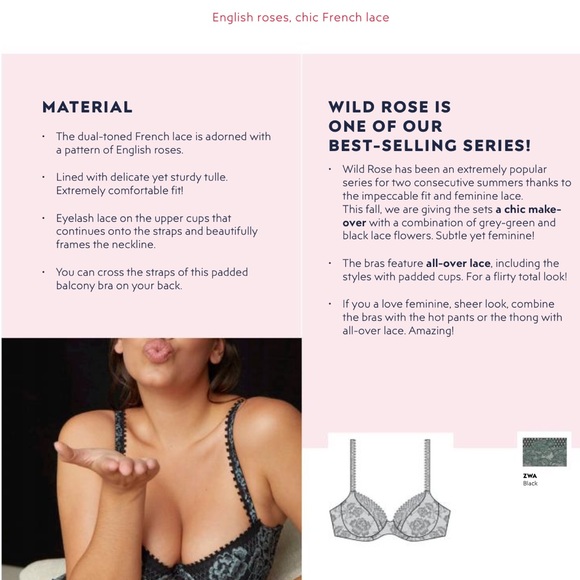 Prima Donna Twist Deep Plunge Balcony Bra- Wild Rose - Picture 8 of 12